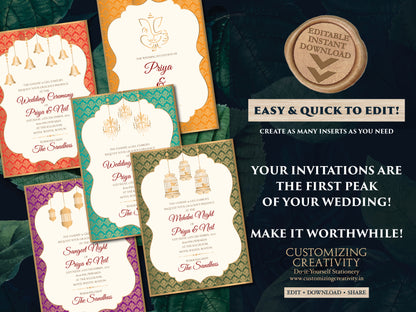 Hindu invites template & Hindu invitations Indian Wedding cards Hindu, Hindu Wedding Digital Invite as Hindu Wedding invitation cards Indian