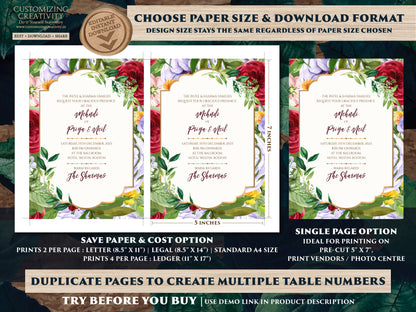 Digital Indian Wedding invites Floral, Indian invites & Indian Invitations Digital, Hindu Wedding invitations as Indian Wedding cards Hindu