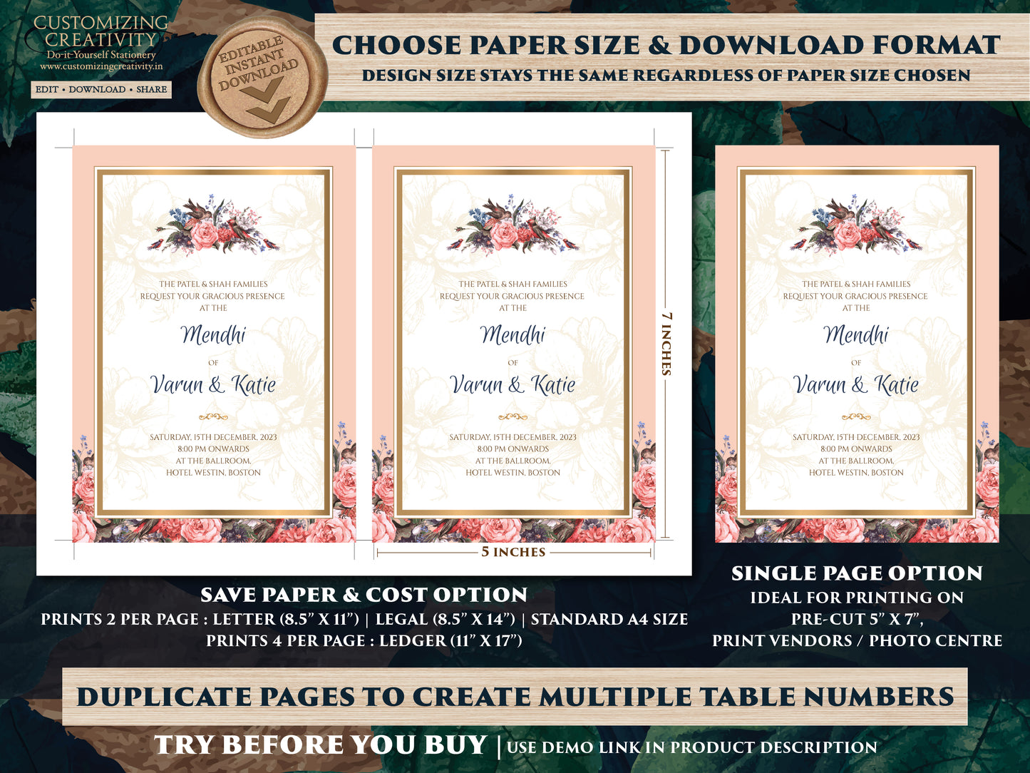 Sikh Wedding card as Indian invites, Indian Wedding invites & Indian Invitations, Sikh Wedding invitations as Digital Indian Wedding cards