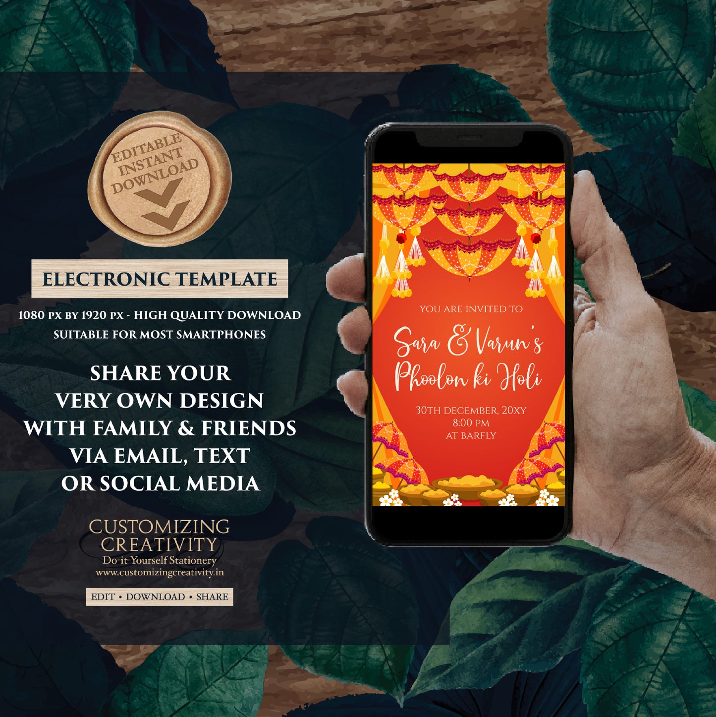 Pithi invitations Mayoun invitations & Mehndi invitations, Haldi invites Digital Haldi invitations, Digital Mayoun invites as Pithi invites