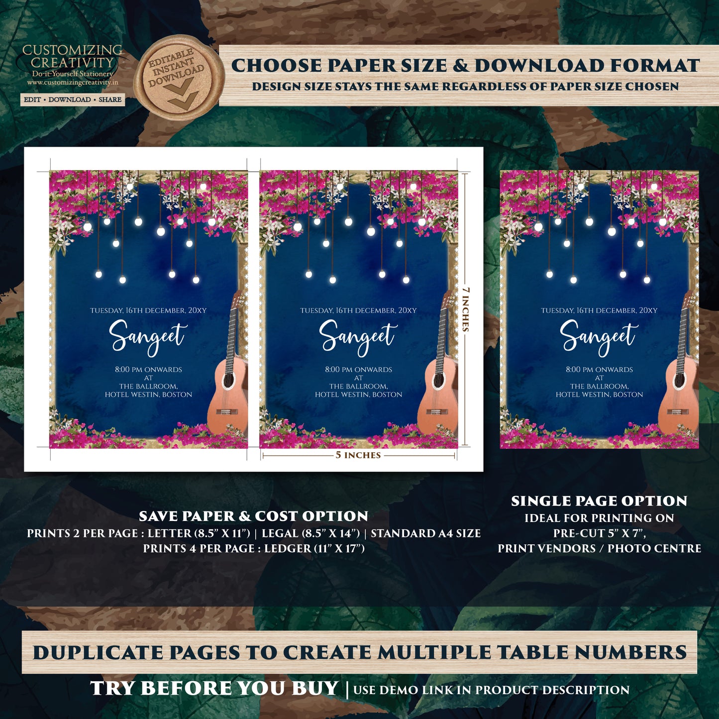 Indian wedding cards Hindu Wedding invitation, Indian wedding invitation as Hindu wedding card, Indian wedding invite & Hindu wedding invite