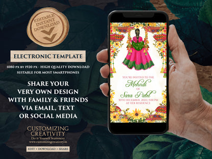 Dholki invitations Mehndi Invites, Mehndi invitations as Mendhi invites, Mendhi Night invites & Digital Mehndi invites, Mehendi invitations