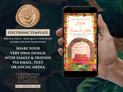 Holud invites as Pithi cards, Haldi invite card as Pithi invitations, Haldi invitations & Pithi Invites, Gaye Holud invitation as Haldi card
