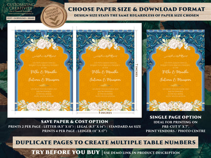 Muslim Wedding Invitation Islamic & Nikkah Invitation, Walima Wedding Invitation as Digital Nikah Invite, Muslim Wedding invite Pakistani