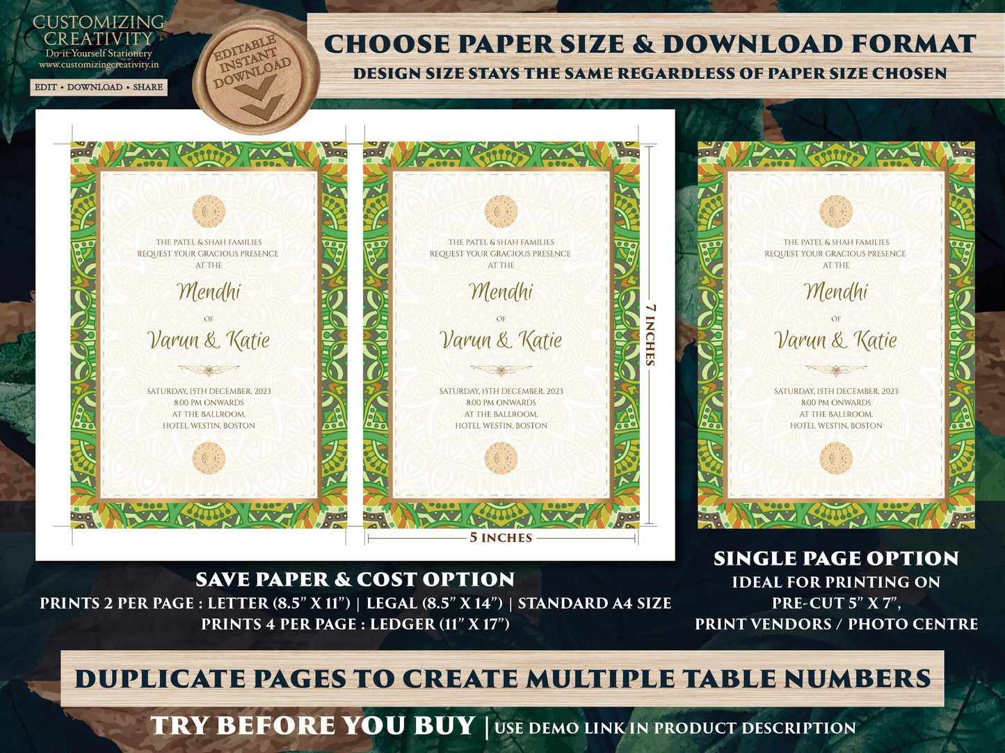 Indian Wedding Invitations as Hindu Wedding invite, Indian invitation Hindu wedding card, Gujarati Kankotri invites & Wedding invites Indian