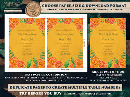Marigold invitations Indian as Hindu Wedding card Gujrati, Gujarati Kankotri invites, Digital wedding card Hindu & Indian wedding invitation