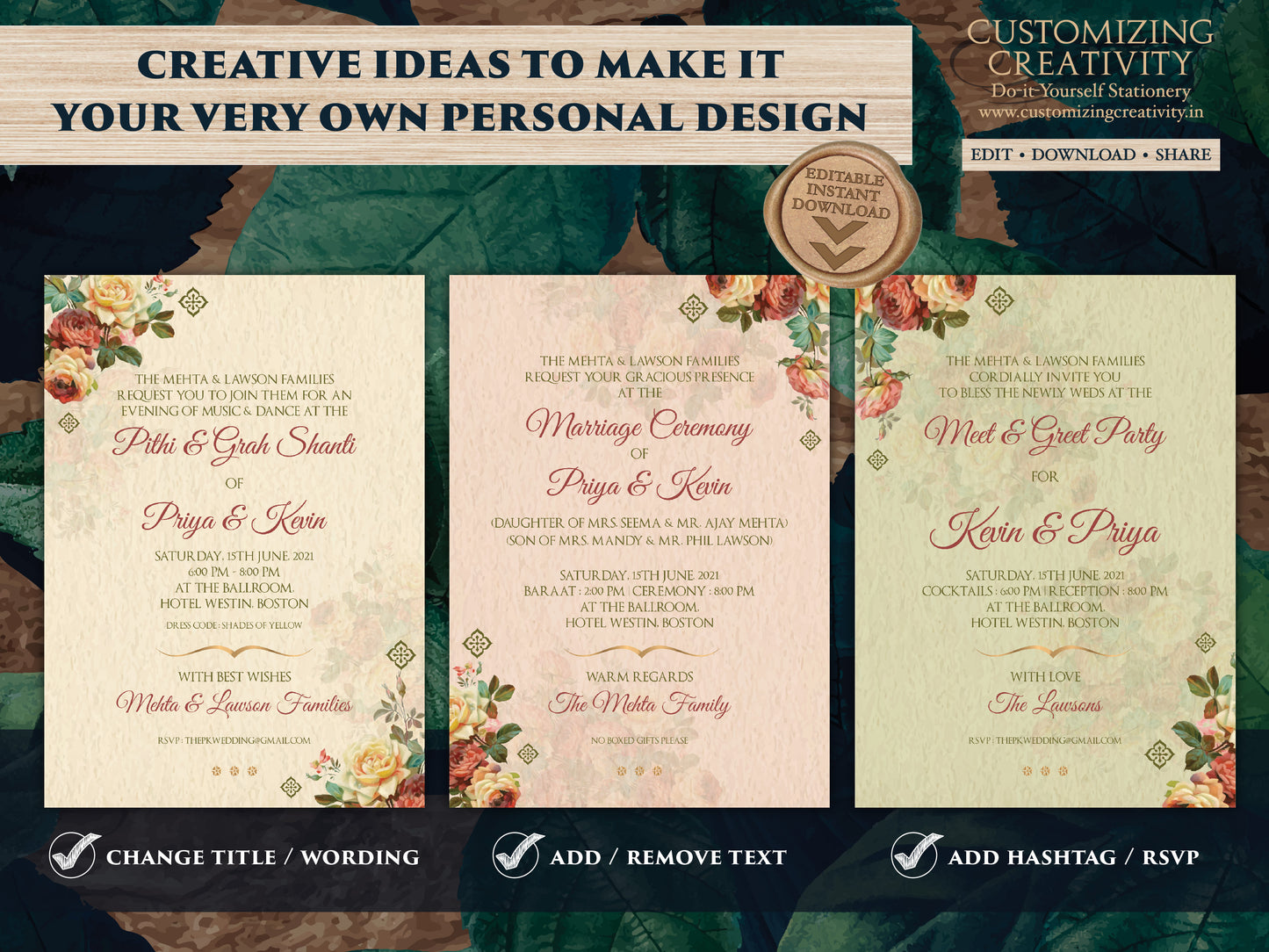 Wedding Invite Fall as Fall invitations Wedding Indian, Indian Invitations Pastel, Indian Wedding invites Autumn & Hindu Wedding card Autumn