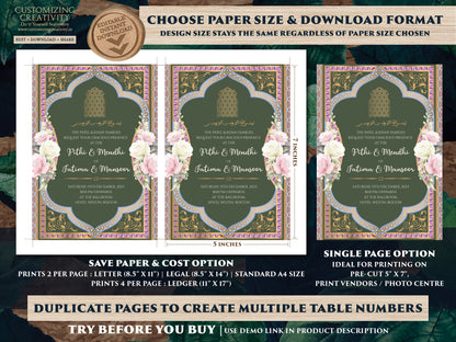 Muslim Wedding Invitation Islamic & Walima Invitation, Nikkah Wedding Invitation as Digital Nikah Invite, Muslim Wedding invite Pakistani