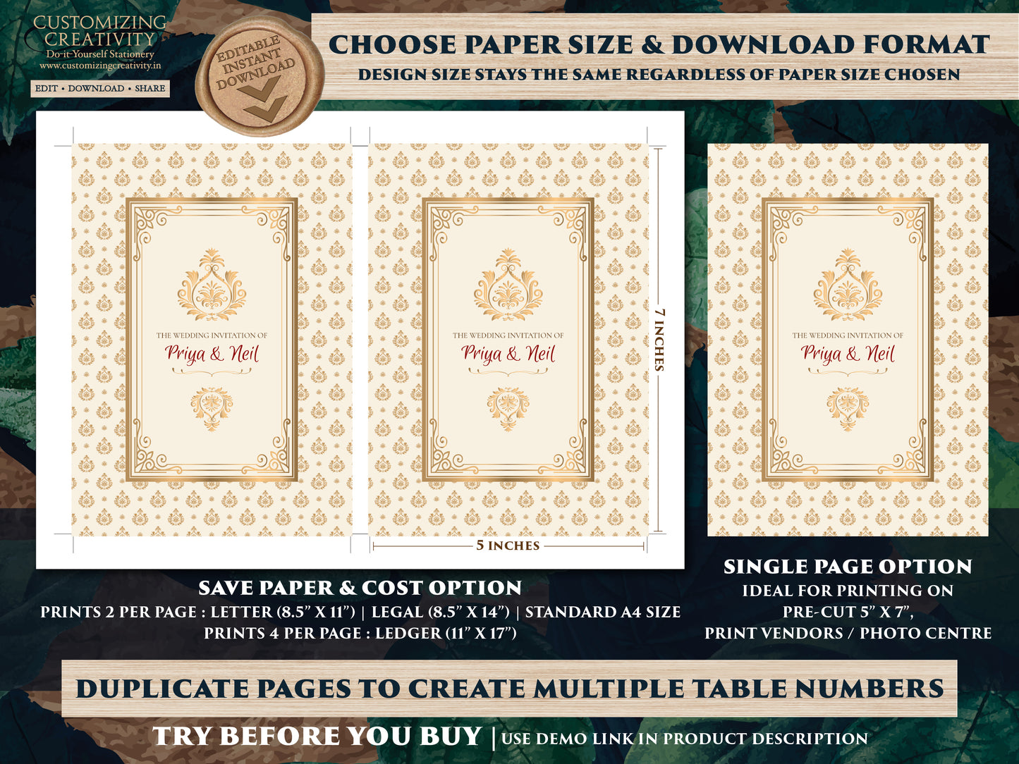 Indian Wedding Digital Invite as Indian Wedding invitation card Hindu, Indian invite template & Indian invitations Hindu Wedding card Indian