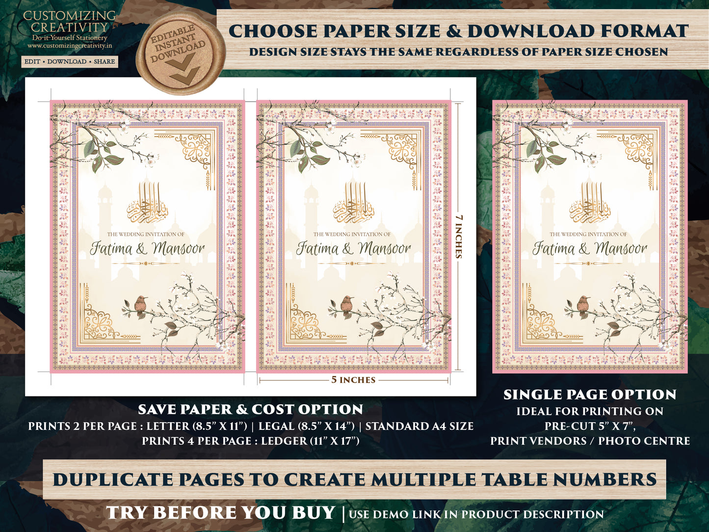 Muslim Wedding Invite Shaadi as lslamic Digital invites Wedding, Wedding invitation Muslim & Islamic invitations Muslim invitations Nikkah