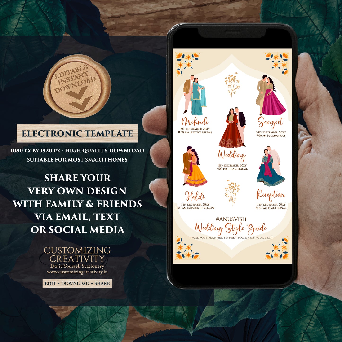 Indian wedding itinerary Digital Indian wedding Timeline, Hindu Wedding Wardrobe Planner & Indian Wedding Program, Hindu Wedding Program