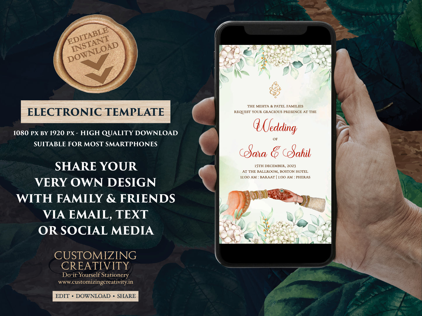 Digital Indian Wedding invites & Digital Hindu wedding invitations, Digital Indian Wedding cards as Digital Indian Wedding invitations Hindu