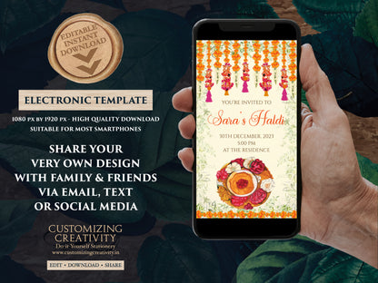 Holud invite as Pithi cards, Haldi invitations & Pithi Invites, Haldi cards as Pithi invitations, Holud invitation as Wedding Haldi invite