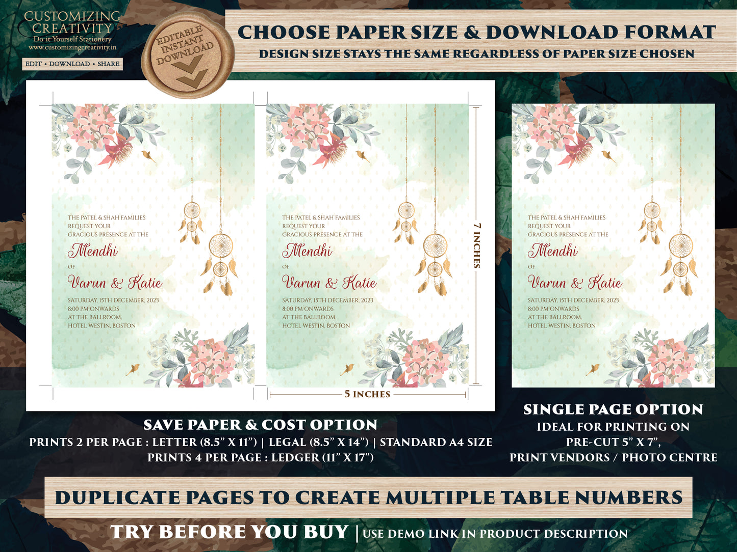 Hindu invitation & Hindu Wedding Invitation, Indian wedding card as Indian Wedding invite, Indian wedding invitation Wedding invite Indian
