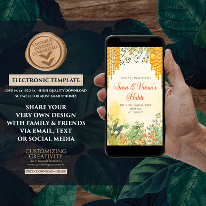 Digital Mayoun invitations Haldi invites, Haldi invitations & Mehndi invitations, Digital Mayoun invites as Dholki invitations Mehndi invite