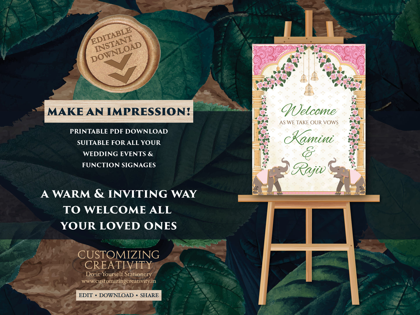 Indian Wedding signs & Hindu Wedding signs Indian, Indian Wedding welcome sign Hindu as Indian Wedding decor, Hindu wedding welcome Indian