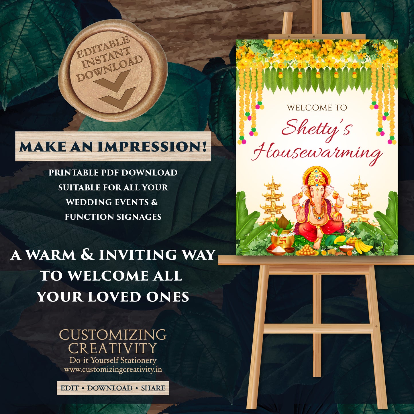 Gruhapravesham sign Indian Housewarming welcome boards, Indian Housewarming welcome signs, Grihapravesh Welcome sign & Gruhapravesam signs