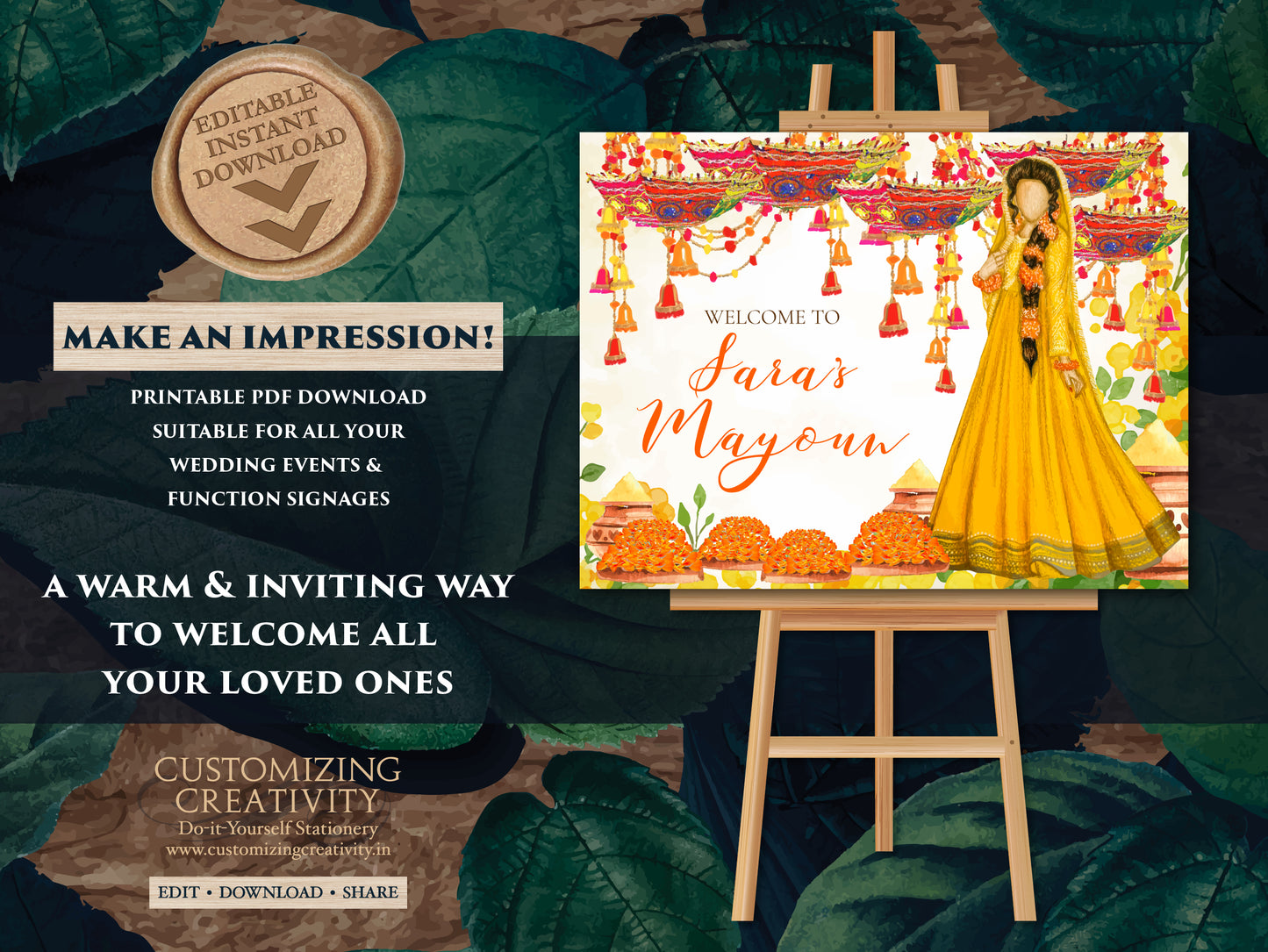 Mayoun Signs as Mayoun decor, Mayoun Welcome signs as Haldi Welcome sign, Mayoon signs as Mayoon decor, Maiyaan Welcome signs as Maiyan sign