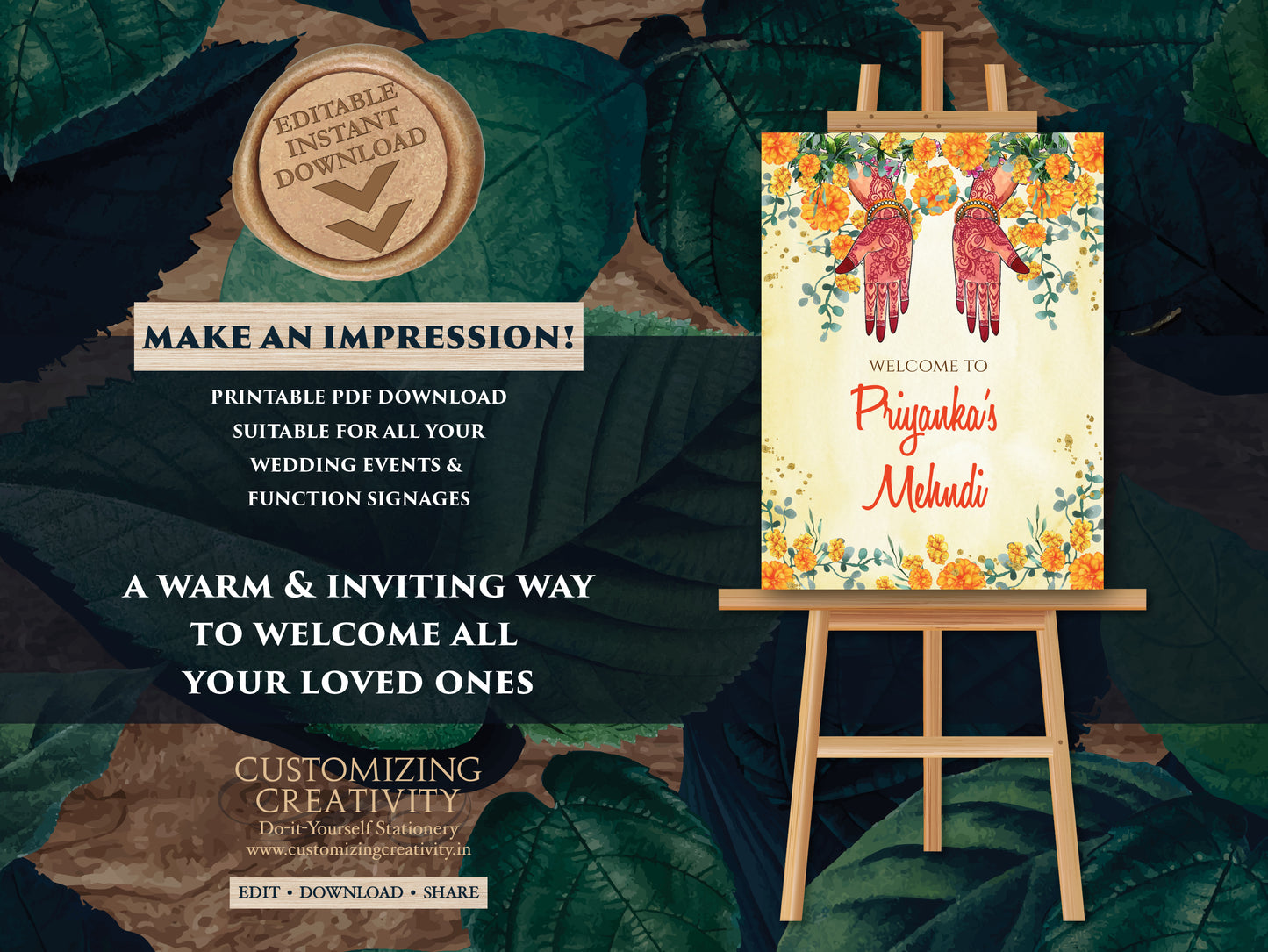 Mehndi poster & Mehndi decor sign, Mehndi Signs as Mehendi signs, Mendhi decor sign as Mehndi signage, Mendhi signs as Mehndi Welcome signs