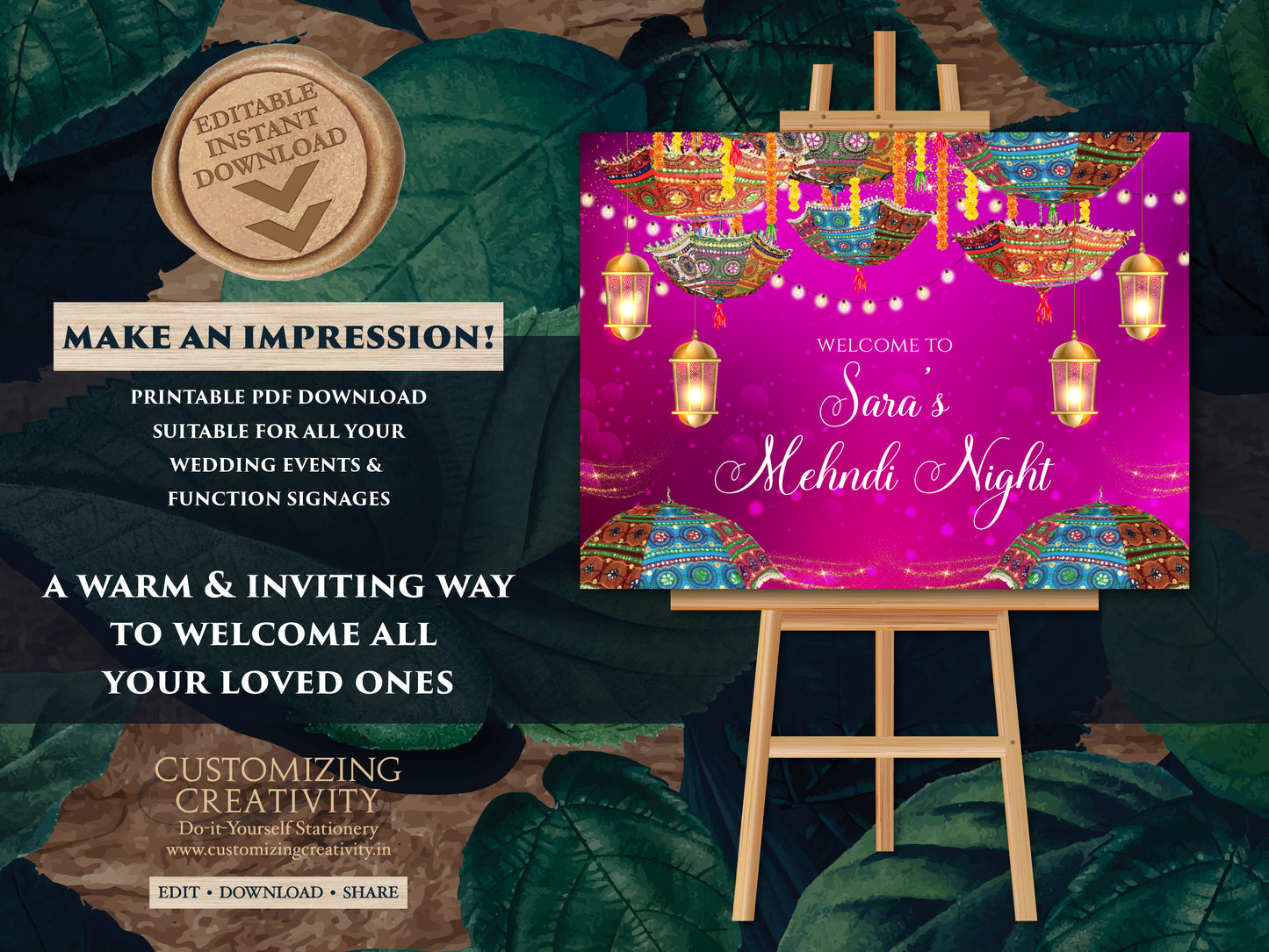 Mehendi welcome sign Mehndi decor, Mehndi Welcome Sign decor & Mendhi Sign, Mehndi signs as Mendhi welcome sign, Mendhi poster Mendhi decor