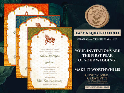 Indian Wedding Invitations as Elephant Invitation Indian, Peacock invitations Wedding as Indian invitations Hindu wedding, Indian Invites