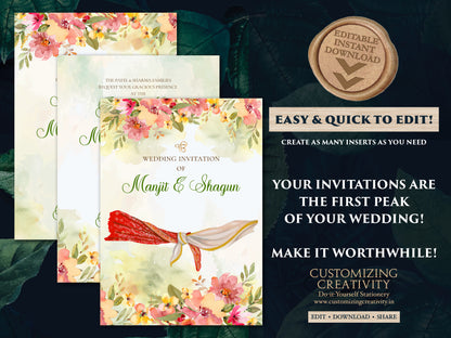Punjabi invitations Sikh wedding cards, Anand Karaj invitations & Sikh wedding invitations, Punjabi wedding cards as Anand Karaj invites
