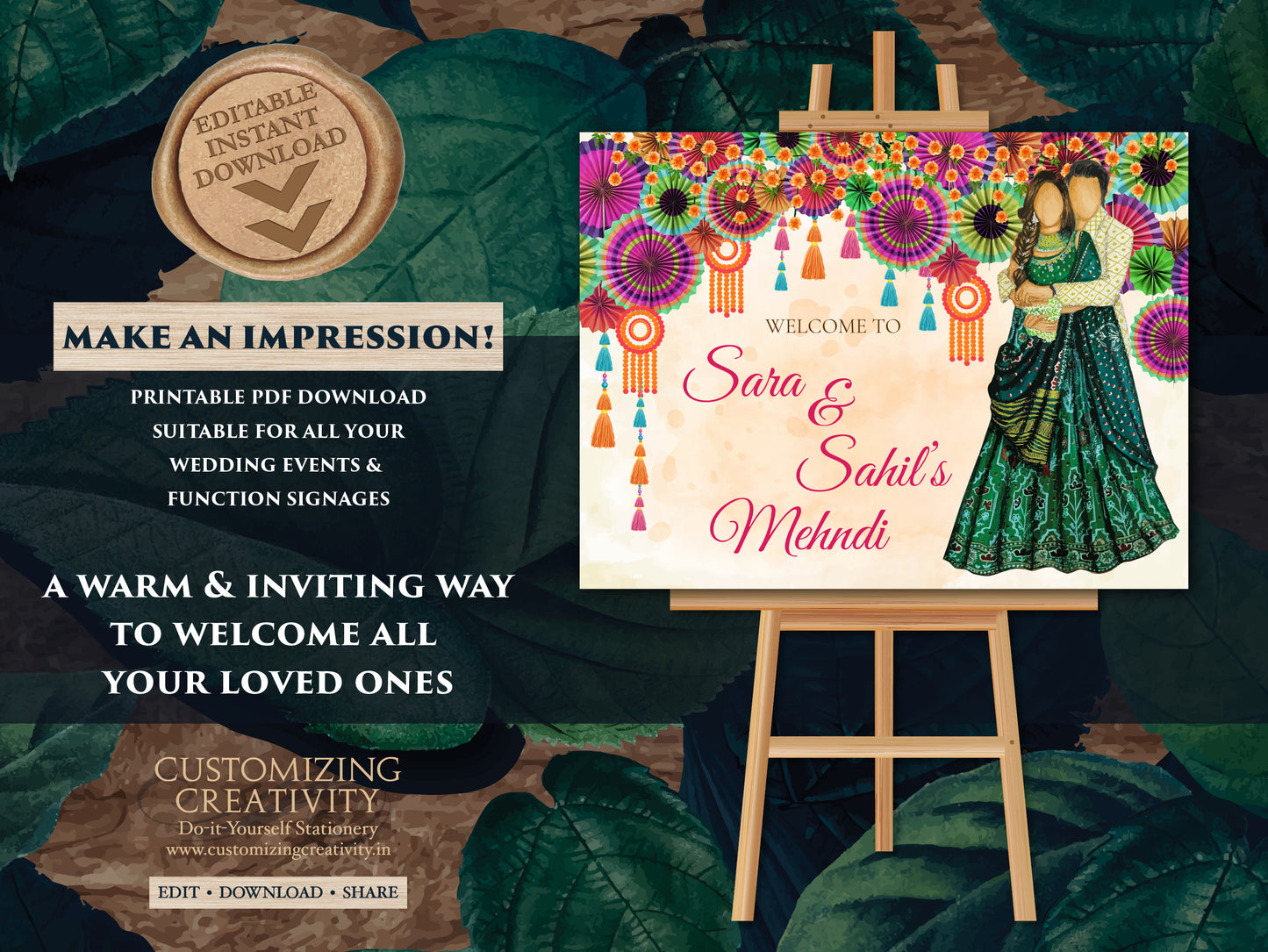 Mehndi Signs as Mehndi poster, Mehndi decor sign as Mehendi signs, Mendhi signs as Mehndi Welcome signs. Mendhi decor sign as Mehndi signage