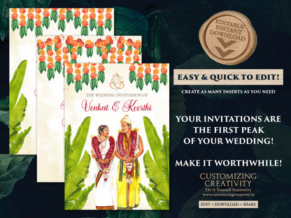 South Indian Wedding invitation as South Indian Wedding cards Telugu, Tamil Wedding cards & Tamil wedding invitation, Tamil Wedding invite