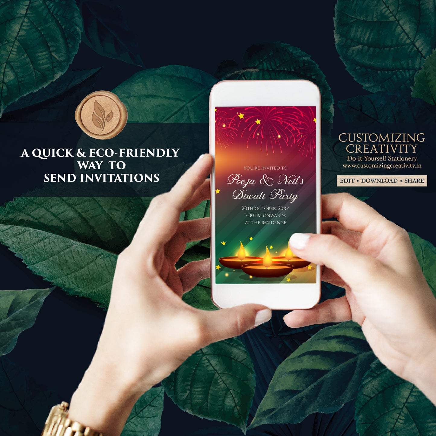 Happy Diwali invite Digital Diwali Party invitation, Diwali invitations Diwali invite as Diwali Dinner invites, Happy Diwali greeting invite