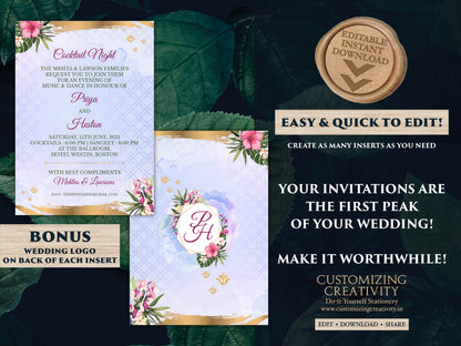 Summer Wedding Invite as Indian Wedding invitations Hindu, Indian Invites Tropical Wedding, Beach Wedding invitations & Spring Wedding cards
