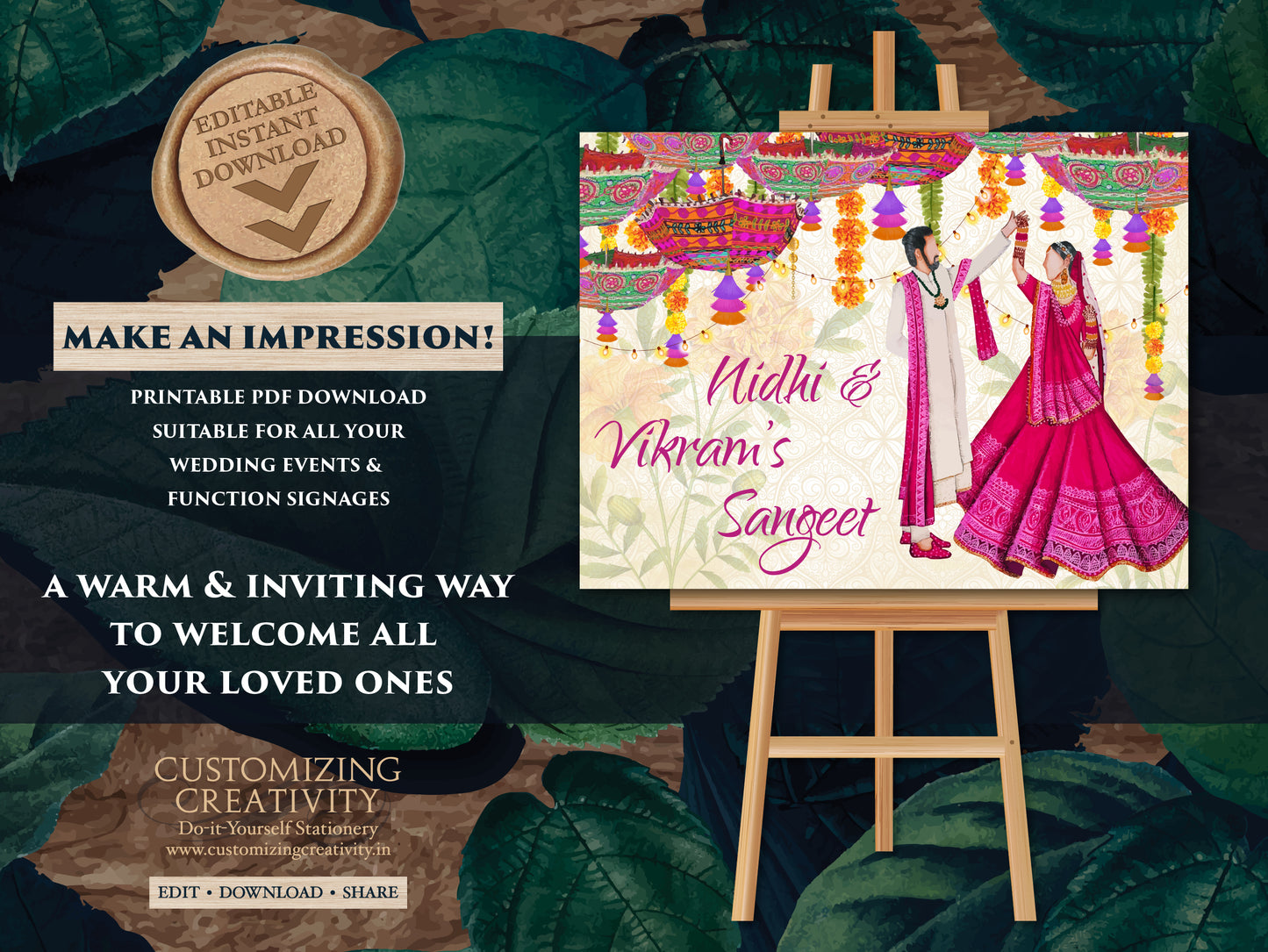 Sangeet Decor as Sangeet Poster, Sangeet Signs & Sangeet Welcome Sign, Indian Wedding Sign as Indian Wedding Welcome Signs, Sangeet Signages