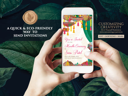 Mehndi invitations as Mendhi invites, Henna Party invites Mehndi Invites, Mendhi Night invites & Digital Mehndi invites, Mehendi invitations