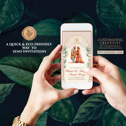 Sikh wedding invites Digital Punjabi invitations, Anand Karaj invitation & Sikh invites, Anand Karaj invitations Digital Sikh Wedding cards