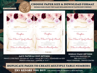 Digital Islamic wedding cards Muslim Nikkah cards, Digital Muslim Wedding Invite Islamic & Nikkah invitation, Pakistani Wedding cards Muslim