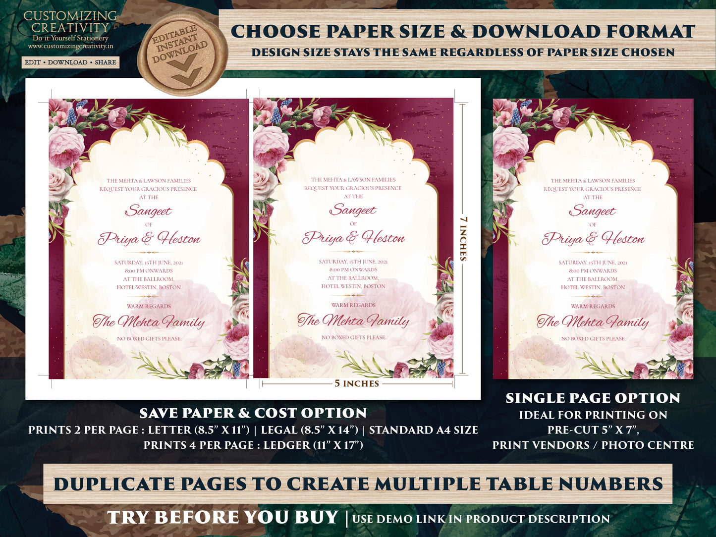 Peacock Wedding Invitation as Peacock invitations, Indian Invitation Jewel Tones & Indian Peacock invites, Indian Wedding invitations Hindu