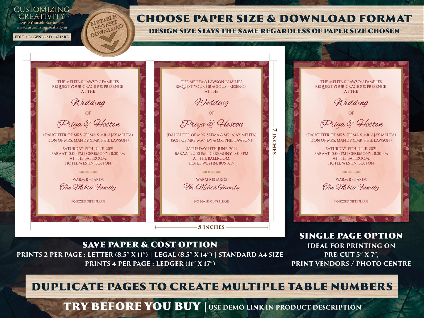Indian Wedding invitations Pink as Wedding invitations Indian, Digital Indian Invites Electronic, Shaadi card Indian & Indian Wedding cards
