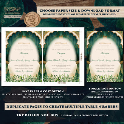 Digital Islamic Wedding Invitations & Muslim wedding cards, Muslim wedding Invitation Digital Nikkah invites as Digital Nikkah invitations