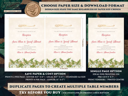 Islamic wedding cards Digital Nikkah Invitations, Digital Muslim wedding Invitation & Nikah invitation, Muslim Shaadi cards as Nikkah invite