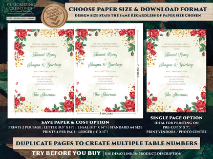 Punjabi Wedding invite as Sikh invitations, Punjabi wedding card as Sikh wedding card Indian, Anand Karaj invites & Sikh Wedding Invite