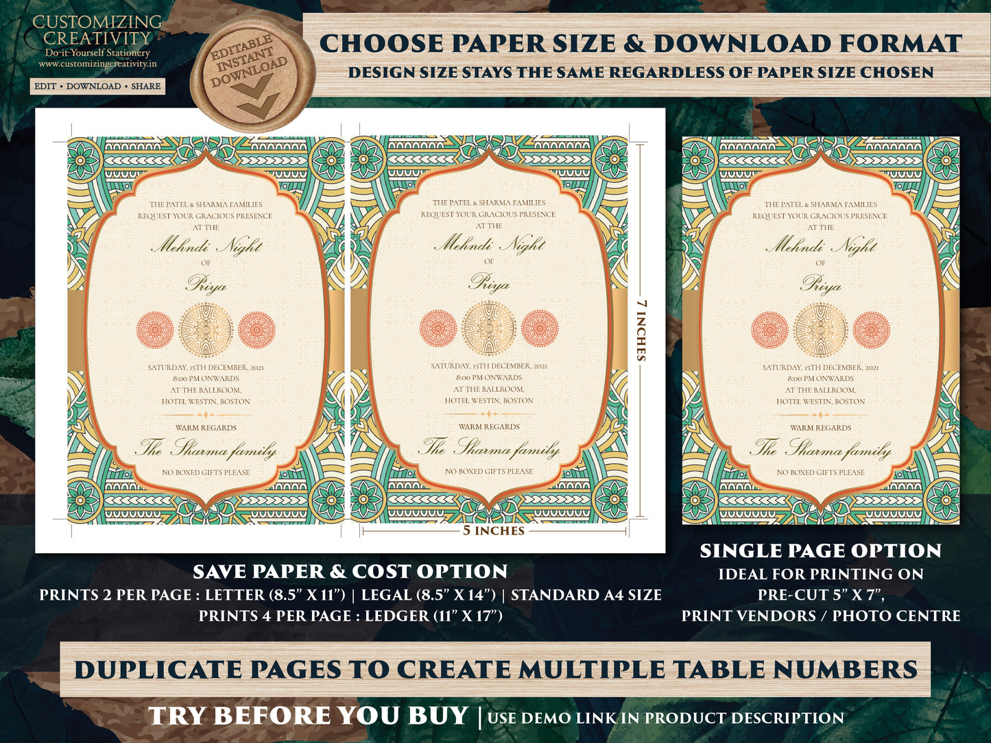 Mandala invitations Wedding as Indian invites Mandala, Indian Wedding cards as Hindu Wedding Invite Mandala, Ivory & Gold Invitations Indian