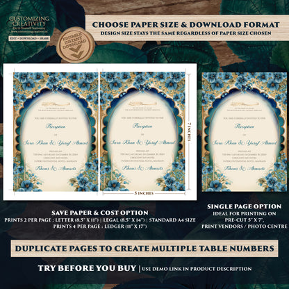Muslim wedding Invitation Digital Nikkah invites, Digital Islamic Wedding Invitations & Muslim wedding cards as Digital Nikkah invitations