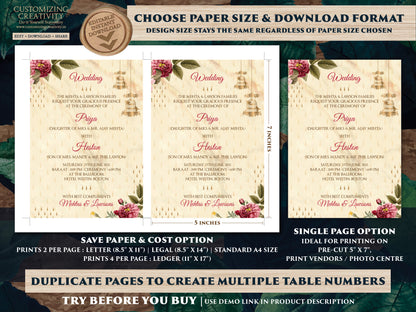 Garden Wedding Invite Indian & Sikh Wedding invitation as Punjabi invitations Wedding, Electronic Hindu Wedding Card Digital invitations DIY