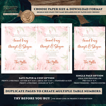 Punjabi Shaadi card Sikh Wedding invitation, Sikh wedding card & Punjabi Wedding invitation, Indian wedding invitation Sikh wedding invite