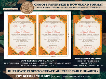 Marigold invitations Wedding as Indian invites Marigold, Orange Wedding card & Marigold Shaadi card Hindu, Hindu invitations Indian Wedding