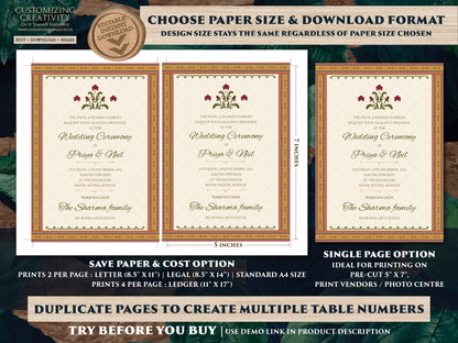 Indian Wedding Invitations as Hindu Wedding card, Hindu invitations Wedding as Royal Wedding invite, Indian Invitation for Hindu Weddings